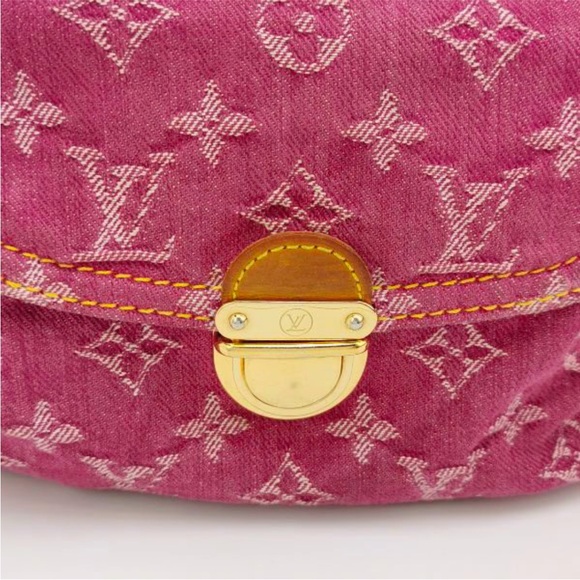 Louis Vuitton Pink Monogram Denim Pleaty Bag - Picture 7 of 11